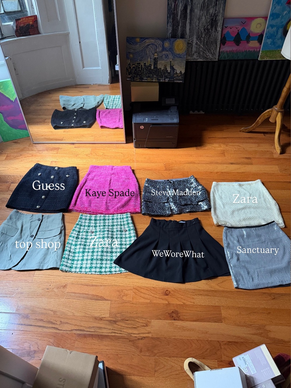 8 multi brand mini skirts. Good condition
